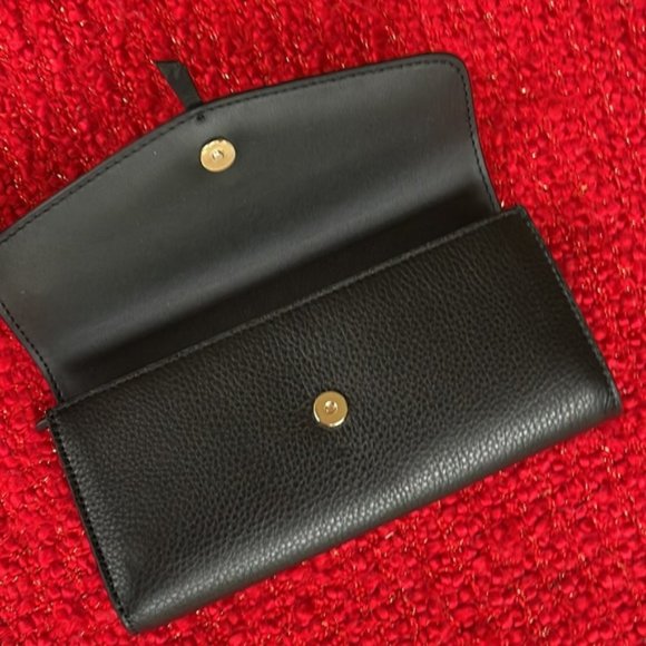 Kate Spade Marti Large Slim Flap Wallet Black - Picture 2 of 16